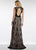 Alyce Paris - 5760 Embellished Lace Jewel Neck Sheath Dress In Black and Brown