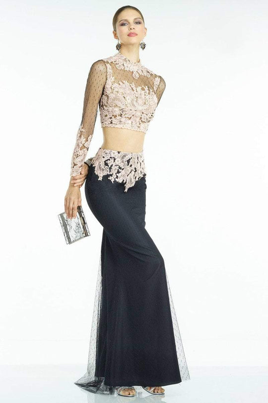 Alyce Paris Black Label - 5767 Two Piece Dress In Black Rosewater