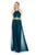 Cachet - Halter Long Dress 57752L in Green