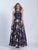 Dave & Johnny - A5776 Multicolor Print and Lace Evening Gown in Print