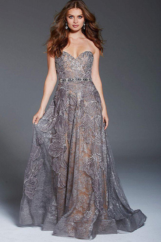 57790 Bedazzled Strapless Sweetheart A-line Gown