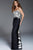 57801 Strapless Appliqued Fitted Evening Dress