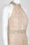 Cachet - 57808 Jeweled Collar Halter Lace Gown In Neutral