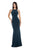 Cachet - Beaded Halter Neckline Evening Gown 57817L in Green