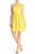 Adrianna Papell - 13262820 Floral Bateau Neck A-Line Dress in Yellow