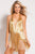 57907 Chevron Fringed Plunging Halter Dress