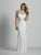 Dave & Johnny - A5790 High Neck Lace Applique Evening Gown in White