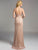 Lara Dresses - Embellished Bateau Sheath Evening Gown 33230 in Gold