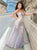 Blush - CB905 Strapless Embellished Tulle Long Gown In  Neutral and Purple
