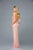 Scala - 48948 Sequined High Halter Backless Gown In Pink
