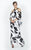 Daymor Couture - Halter Cold Shoulder Floral Dress 580 in Black and White