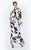 Daymor Couture - Halter Cold Shoulder Floral Dress 580 in Black and White