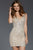 58025 Sleeveless V-neck Bejeweled Cocktail Dress