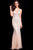 58026 Crystal Embellished Deep V-neck Sheath Dress