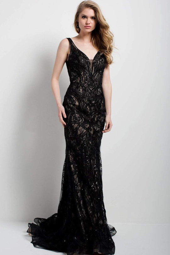 58121 Embellished Sleeveless Sheath Dress