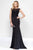 Alyce Paris Black Label - 5817 Laced Bateau Neck Sheath Dress in Black