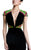 Johnathan Kayne - 581 Multi-Colored Beaded Contrast Long Gown  in Black and Multi-Color