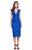 Tadashi Shoji - V-Neck Lace Empire Cocktail Dress In Blue