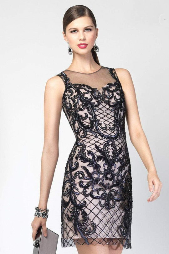 Alyce Paris Black Label - 5824 Dress In Black Champagne