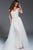 58317 Off Shoulder Bejeweled Lace Overskirt Gown