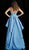 Jovani - 58320 Sweetheart Bodice Asymmetrically Tiered A-Line Gown In Blue