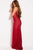58348 Plunging Jeweled Lace Sheath Gown