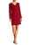 Donna Ricco - DR20534 Embroidered Long Sleeve Sheath Dress in Red