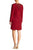 Donna Ricco - DR20534 Embroidered Long Sleeve Sheath Dress in Red