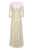 Cachet - 58542 Quarter Sleeve Embroidered Popover Dress In Neutral