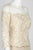 Cachet - 58542 Quarter Sleeve Embroidered Popover Dress In Neutral