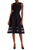 Taylor - 8281M Sleeveless Textured Flare Dress in Black