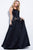 58577 Sleeveless Satin Racer Back Prom Gown