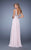 GiGi - 21322 Beaded Illusion Scoop Chiffon Dress In Pink