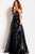 58601 V-Neck Beaded and Floral Embellished Tulle Prom Dress