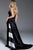 58612 Fitted V-Neck Dress with Overskirt