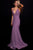 58662 Lace Deep V-neck Trumpet Dress