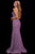 58662 Lace Deep V-neck Trumpet Dress