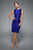 Tadashi Shoji - Sleeveless Embellished Sheath Cocktail Dress In Blue