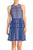 Donna Morgan - D4216M Embroidered Organza Sleeveless Dress in Blue