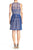 Donna Morgan - D4216M Embroidered Organza Sleeveless Dress in Blue