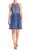 Donna Morgan - D4216M Embroidered Organza Sleeveless Dress in Blue
