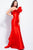58960 Ruffled One Shoulder Mikado Mermaid Gown