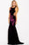 58966 Floral Embroidered Bateau Sheath Dress