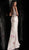 Jovani - 58984 Trailing Floral Embroidered Sheath Gown in Pink and Multi-Color