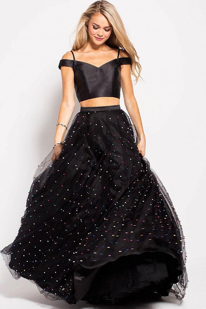 59022 Two Piece V-neck A-line Dress