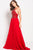 59076 Adorned Halter Strap Chiffon A-Line Gown