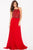 59076 Adorned Halter Strap Chiffon A-Line Gown