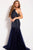 59173 Bead Embellished Halter Mermaid Gown