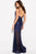 59185 Glittering Fitted Lattice Gown