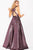 59210 Sleeveless Deep V-neck Ballgown